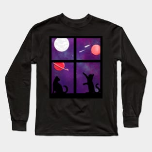 Cats in space Long Sleeve T-Shirt